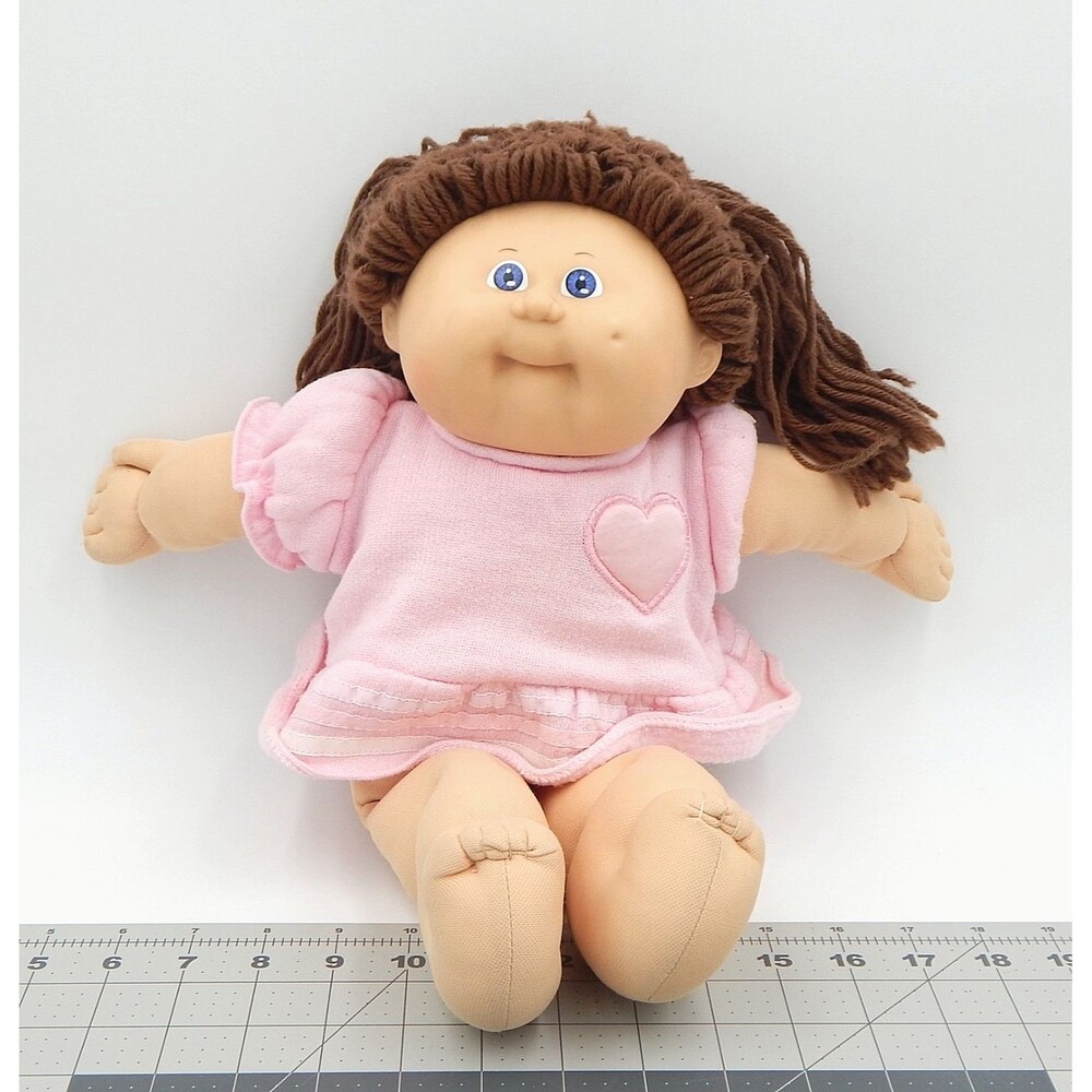 Cabbage Patch Kids Doll Blue Eyed 1978/1982 Coleco Brown Hair Pigtails Mold 8